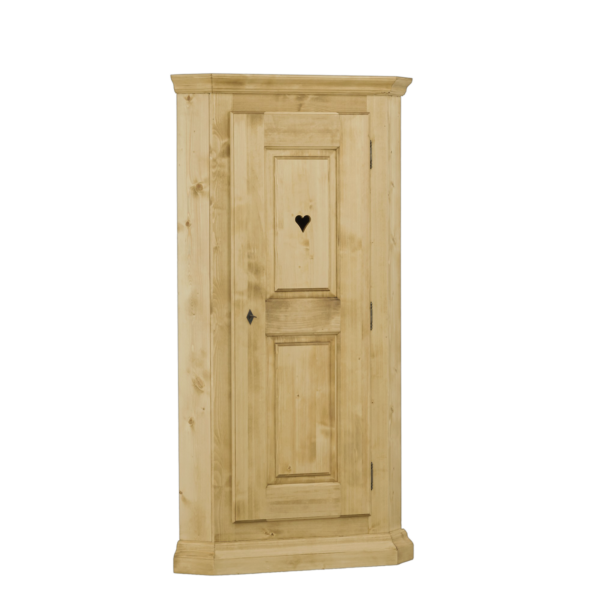 Armoire d’angle 1 Porte Chamonix en Pin Massif Armoires en bois massif meublespin.fr - vente de mobilier et de décoration de style montagne ou chalet- vente de meubles en pin et canapés convertibles - https://meublespin.fr