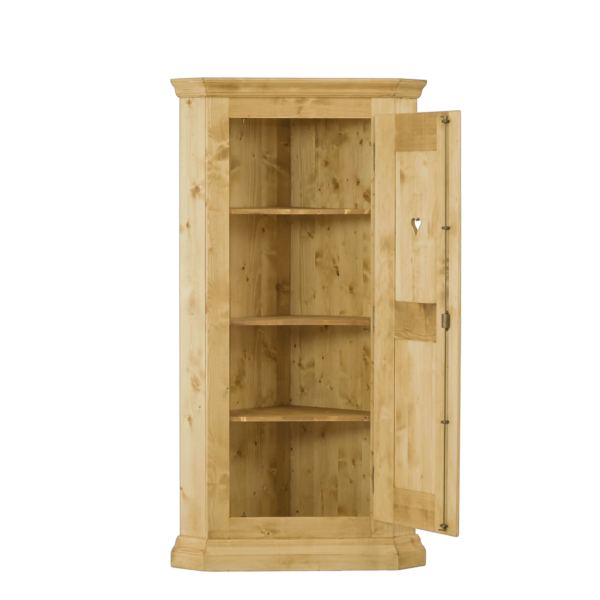 Armoire d’angle 1 Porte Chamonix en Pin Massif Armoires en bois massif meublespin.fr - vente de mobilier et de décoration de style montagne ou chalet- vente de meubles en pin et canapés convertibles - https://meublespin.fr