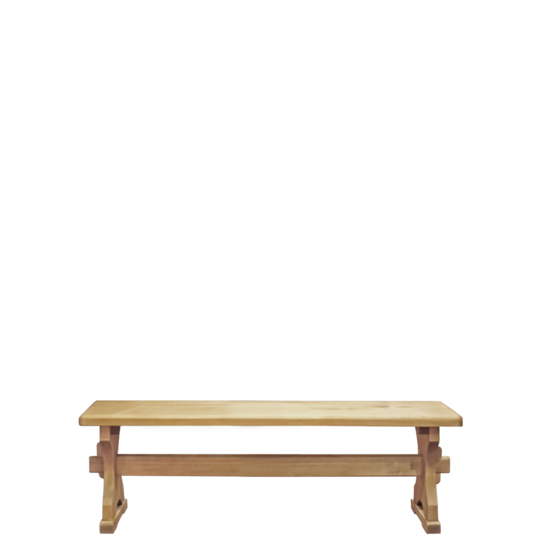 Banc pied monastère en pin massif Chamonix 140 cm Chamonix meublespin.fr - mobilier et de décoration de style montagne ou chalet- meubles en pin, mobilier en bois massif de qualité, canapés convertibles - https://meublespin.fr