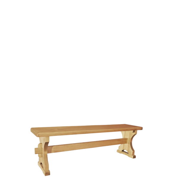 Banc pied monastère en pin massif Chamonix 140 cm Chamonix meublespin.fr - vente de mobilier et de décoration de style montagne ou chalet- vente de meubles en pin et canapés convertibles - https://meublespin.fr