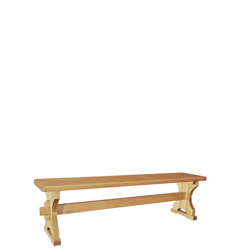 Banc pied monastère en pin massif Chamonix 160 cm Chamonix meublespin.fr - mobilier et de décoration de style montagne ou chalet- meubles en pin, mobilier en bois massif de qualité, canapés convertibles - https://meublespin.fr