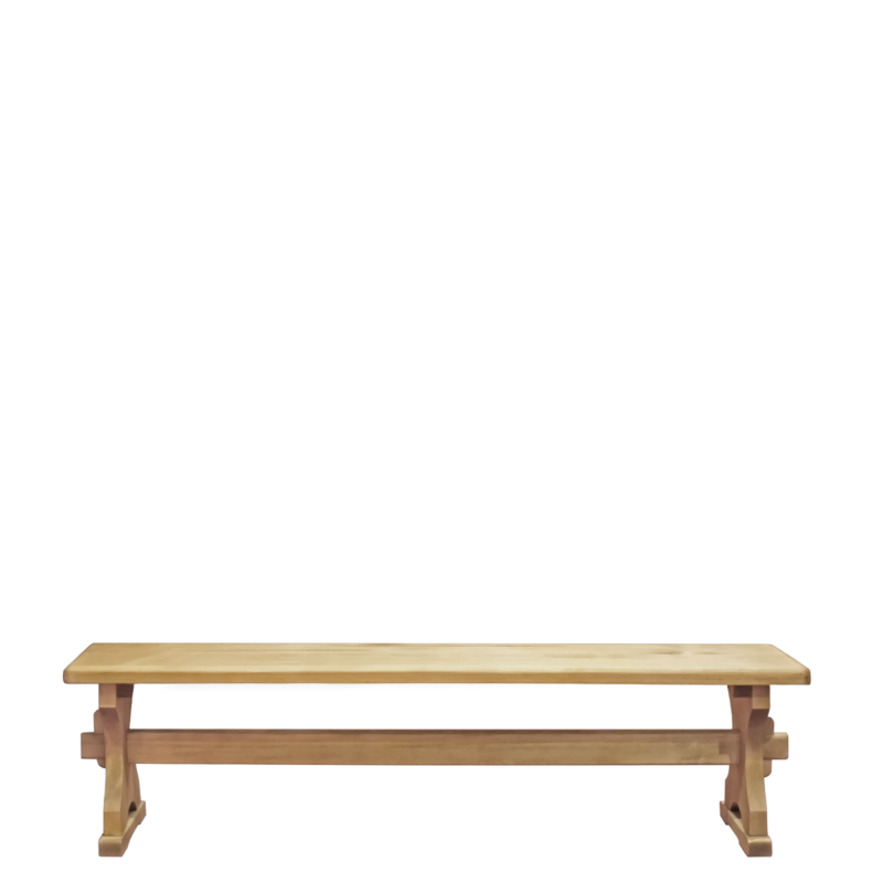 Banc pied monastère en pin massif Chamonix 180 cm Chamonix meublespin.fr - mobilier et de décoration de style montagne ou chalet- meubles en pin, mobilier en bois massif de qualité, canapés convertibles - https://meublespin.fr