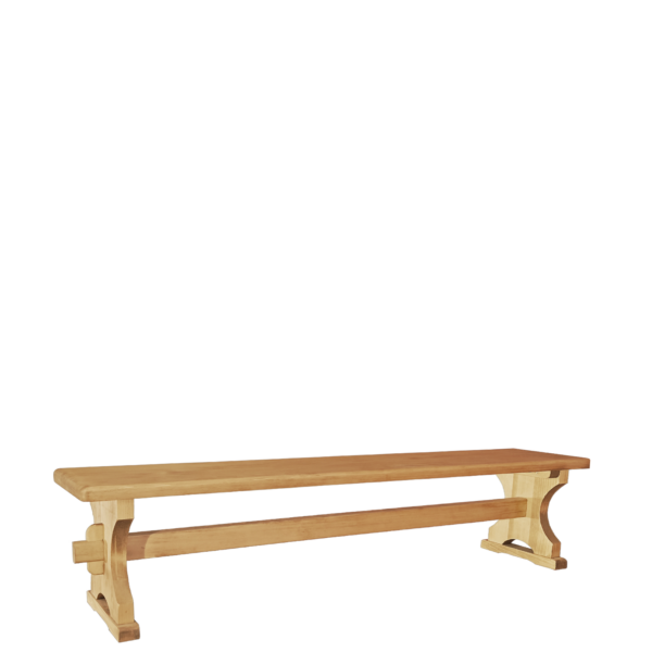 Banc pied monastère en pin massif Chamonix 200 cm Chamonix meublespin.fr - vente de mobilier et de décoration de style montagne ou chalet- vente de meubles en pin et canapés convertibles - https://meublespin.fr