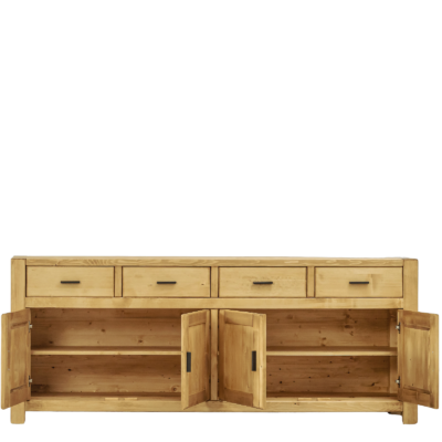 Buffet Bas Morzine 4 Portes et 4 Tiroirs en Pin Massif 220cm Buffets & bahuts en bois massif meublespin.fr - mobilier et de décoration de style montagne ou chalet- meubles en pin, mobilier en bois massif de qualité, canapés convertibles - https://meublespin.fr