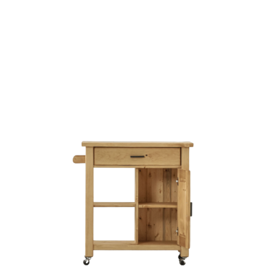 Desserte de Cuisine à Roulettes en Pin Massif Morzine meublespin.fr - mobilier et de décoration de style montagne ou chalet- meubles en pin, mobilier en bois massif de qualité, canapés convertibles - https://meublespin.fr