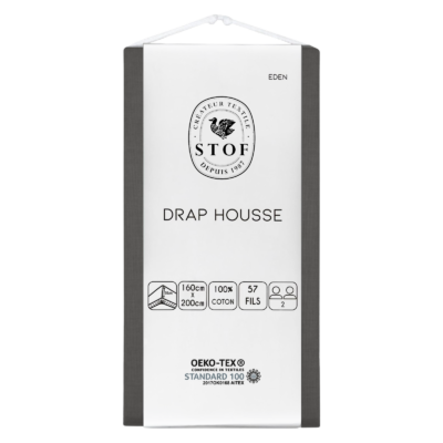 Drap Housse Gris Ardoise 160 x 200 CM Draps housses meublespin.fr - mobilier et de décoration de style montagne ou chalet- meubles en pin, mobilier en bois massif de qualité, canapés convertibles - https://meublespin.fr