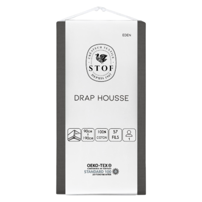 Drap Housse Gris Ardoise 90 x 190 CM Draps housses meublespin.fr - mobilier et de décoration de style montagne ou chalet- meubles en pin, mobilier en bois massif de qualité, canapés convertibles - https://meublespin.fr