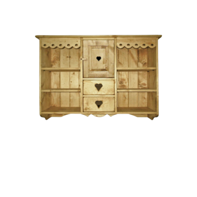 Étagère Murale 1 Porte + 2 Tiroirs en Bois Massif Chamonix meublespin.fr - mobilier et de décoration de style montagne ou chalet- meubles en pin, mobilier en bois massif de qualité, canapés convertibles - https://meublespin.fr