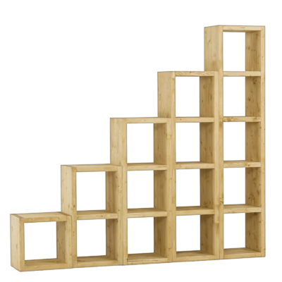 Étagère Cube 5 blocs en Pin Massif Chamonix meublespin.fr - mobilier et de décoration de style montagne ou chalet- meubles en pin, mobilier en bois massif de qualité, canapés convertibles - https://meublespin.fr