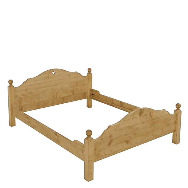 Lit en pin massif Chamonix 140 x 190 cm Chamonix meublespin.fr - mobilier et de décoration de style montagne ou chalet- meubles en pin, mobilier en bois massif de qualité, canapés convertibles - https://meublespin.fr