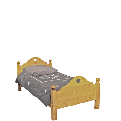 Lit en pin massif Chamonix 80 x 190 cm Chamonix meublespin.fr - mobilier et de décoration de style montagne ou chalet- meubles en pin, mobilier en bois massif de qualité, canapés convertibles - https://meublespin.fr