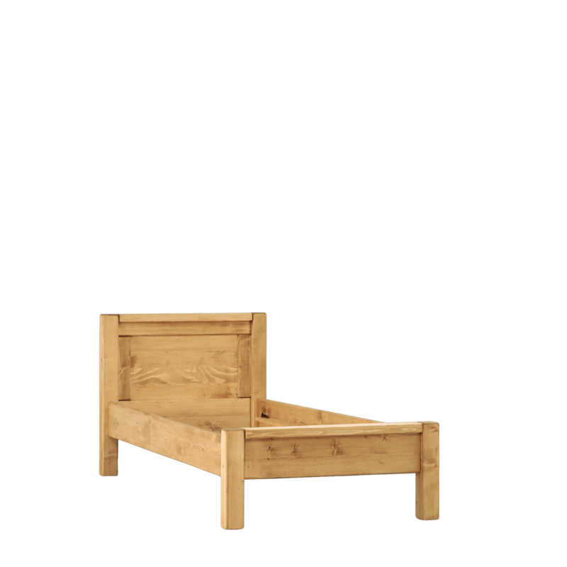 Lit en pin massif pied bas 90 x 190 cm – Morzine Morzine meublespin.fr - mobilier et de décoration de style montagne ou chalet- meubles en pin, mobilier en bois massif de qualité, canapés convertibles - https://meublespin.fr