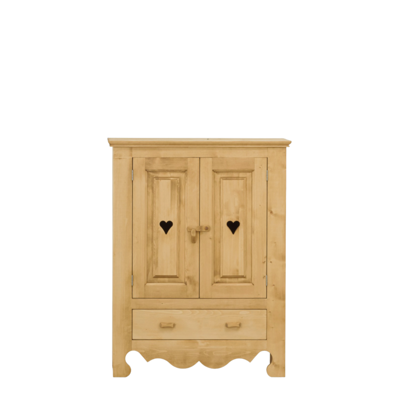Meuble à chaussures Chamonix 2 Portes 1 Tiroir en Pin Massif Chamonix meublespin.fr - mobilier et de décoration de style montagne ou chalet- meubles en pin, mobilier en bois massif de qualité, canapés convertibles - https://meublespin.fr