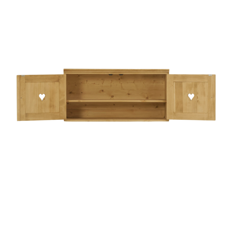 Placard Mural 2 Portes à Suspendre en Pin Massif 100 cm Chamonix meublespin.fr - mobilier et de décoration de style montagne ou chalet- meubles en pin, mobilier en bois massif de qualité, canapés convertibles - https://meublespin.fr