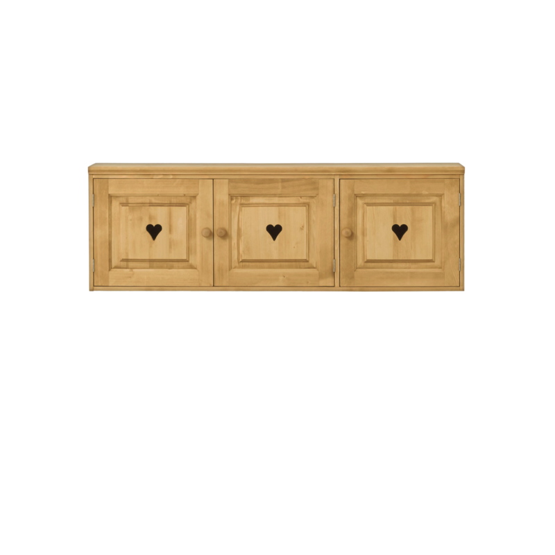 Placard Mural 3 Portes à Suspendre en Pin Massif 150 cm Chamonix meublespin.fr - mobilier et de décoration de style montagne ou chalet- meubles en pin, mobilier en bois massif de qualité, canapés convertibles - https://meublespin.fr