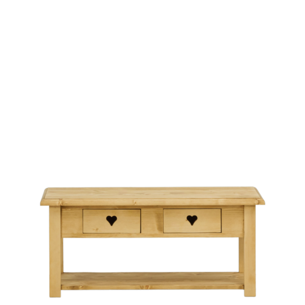 Table Basse Chamonix Double Plateaux et 2 Tiroirs 100 x 55 cm Chamonix meublespin.fr - vente de mobilier et de décoration de style montagne ou chalet- vente de meubles en pin et canapés convertibles - https://meublespin.fr