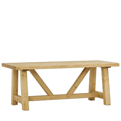 Table CHALET en Pin Massif Ciré 200 cm Chalet meublespin.fr - mobilier et de décoration de style montagne ou chalet- meubles en pin, mobilier en bois massif de qualité, canapés convertibles - https://meublespin.fr