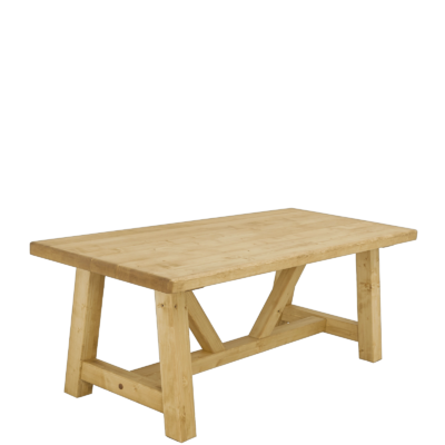 Table CHALET en Pin Massif Ciré 200 cm Chalet meublespin.fr - mobilier et de décoration de style montagne ou chalet- meubles en pin, mobilier en bois massif de qualité, canapés convertibles - https://meublespin.fr