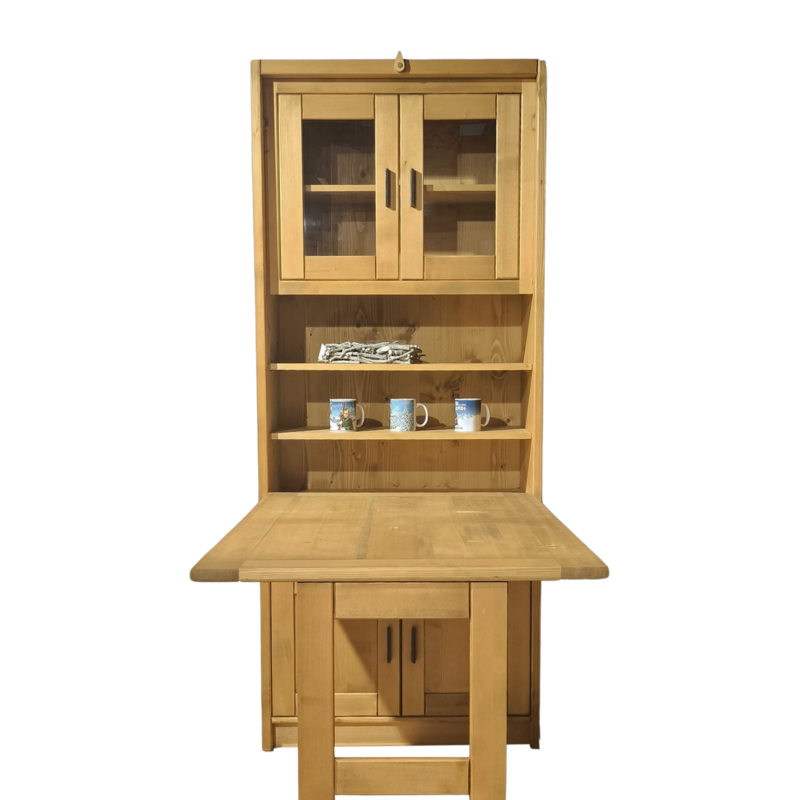 Table de Berger Contemporaine 4 portes en Pin Massif – Morzine Morzine meublespin.fr - mobilier et de décoration de style montagne ou chalet- meubles en pin, mobilier en bois massif de qualité, canapés convertibles - https://meublespin.fr