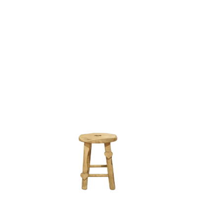 Tabouret Rond travaillé avec 2 Cœurs en pin massif Chamonix meublespin.fr - mobilier et de décoration de style montagne ou chalet- meubles en pin, mobilier en bois massif de qualité, canapés convertibles - https://meublespin.fr