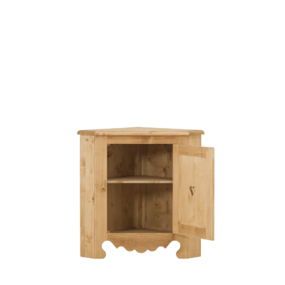 Meuble Angle bas Chamonix 1 Porte en Pin Massif Chamonix meublespin.fr - mobilier et de décoration de style montagne ou chalet- meubles en pin, mobilier en bois massif de qualité, canapés convertibles - https://meublespin.fr