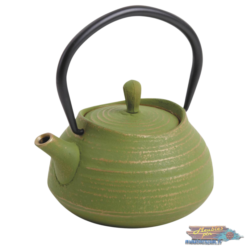 THÉIÈRE en fonte verte 0.4L Théières meublespin.fr - mobilier et de décoration de style montagne ou chalet- meubles en pin, mobilier en bois massif de qualité, canapés convertibles - https://meublespin.fr