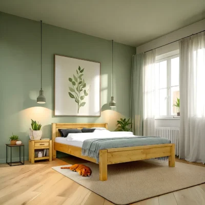 Lit en pin massif pied bas 160 x 200 cm – Morzine – « Exclusivité WEB » Morzine meublespin.fr - mobilier et de décoration de style montagne ou chalet- meubles en pin, mobilier en bois massif de qualité, canapés convertibles - https://meublespin.fr