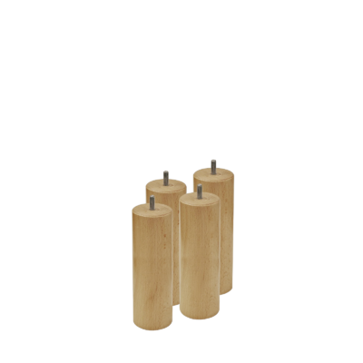 Jeux de 4 Pieds 20cm vernis clairs Sommiers meublespin.fr - mobilier et de décoration de style montagne ou chalet- meubles en pin, mobilier en bois massif de qualité, canapés convertibles - https://meublespin.fr