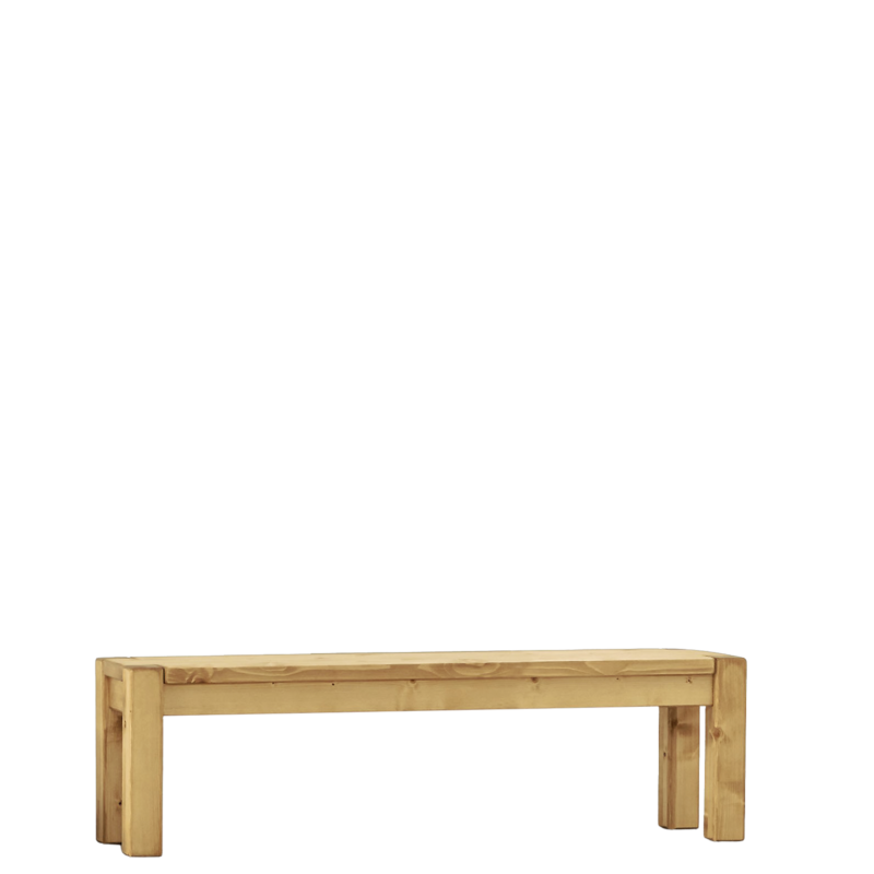 Banc Contemporain Morzine en Pin Massif 160 cm Bancs & Tabourets meublespin.fr - mobilier et de décoration de style montagne ou chalet- meubles en pin, mobilier en bois massif de qualité, canapés convertibles - https://meublespin.fr