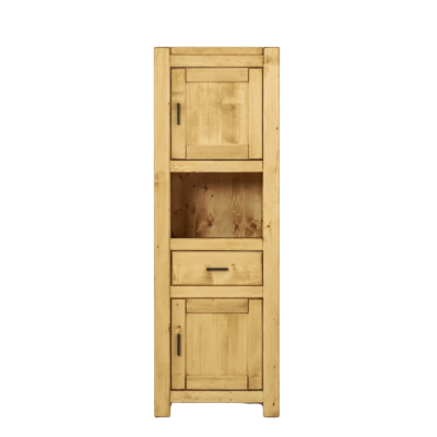 Bonnetière Contemporaine Morzine 2 Portes + Tiroir en Pin Massif Morzine meublespin.fr - mobilier et de décoration de style montagne ou chalet- meubles en pin, mobilier en bois massif de qualité, canapés convertibles - https://meublespin.fr