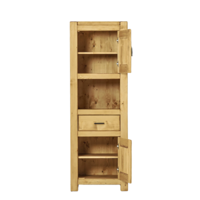 Bonnetière Contemporaine Morzine 2 Portes + Tiroir en Pin Massif Morzine meublespin.fr - mobilier et de décoration de style montagne ou chalet- meubles en pin, mobilier en bois massif de qualité, canapés convertibles - https://meublespin.fr