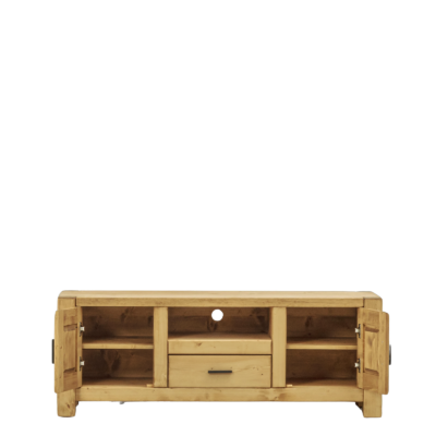 Meuble TV Contemporain Morzine 2 Portes+1 Tiroir en Pin Massif 140 cm - meublespin.fr - Morzine Meuble TV Contemporain Morzine 2 Portes+1 Tiroir en Pin Massif 140 cm Morzine meublespin.fr - mobilier et de décoration de style montagne ou chalet- meubles en pin, mobilier en bois massif de qualité, canapés convertibles - https://meublespin.fr