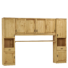 Pont 4 portes + 2 Bonnetières Morzine 300 cm Armoires en bois massif meublespin.fr - vente de mobilier et de décoration de style montagne ou chalet- vente de meubles en pin et canapés convertibles - https://meublespin.fr