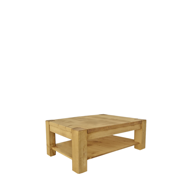 Table Basse Morzine en Pin Massif 100 x 50 cm Morzine meublespin.fr - vente de mobilier et de décoration de style montagne ou chalet- vente de meubles en pin et canapés convertibles - https://meublespin.fr