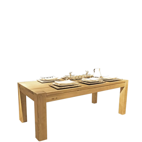 Table Contemporaine Morzine 200 x 90 cm en Pin Massif Morzine meublespin.fr - vente de mobilier et de décoration de style montagne ou chalet- vente de meubles en pin et canapés convertibles - https://meublespin.fr