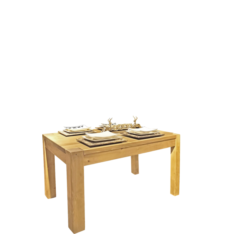 Table Repas Contemporaine Morzine 120 x 80 cm en Pin Massif Morzine meublespin.fr - mobilier et de décoration de style montagne ou chalet- meubles en pin, mobilier en bois massif de qualité, canapés convertibles - https://meublespin.fr