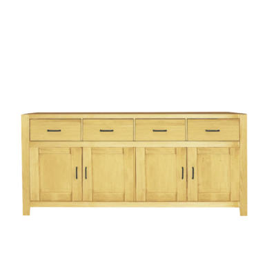 élément de cuisine bas 200 cm 4 Portes + 4 tiroirs MORZINE en Pin Massif Cuisine Morzine meublespin.fr - mobilier et de décoration de style montagne ou chalet- meubles en pin, mobilier en bois massif de qualité, canapés convertibles - https://meublespin.fr