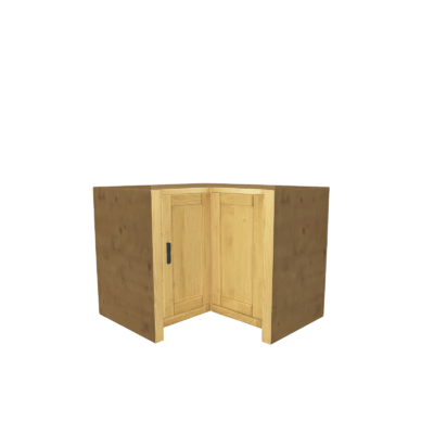 meublespin - tra-CadB16 - angle de cuisine bas 100 x 100 cm 1 Porte double MORZINE en Pin Massif - sans plan de travail
