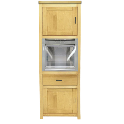 COLONNE FOUR 2 Portes + 1 Tiroir MORZINE en Pin Massif Cuisine Morzine meublespin.fr - mobilier et de décoration de style montagne ou chalet- meubles en pin, mobilier en bois massif de qualité, canapés convertibles - https://meublespin.fr