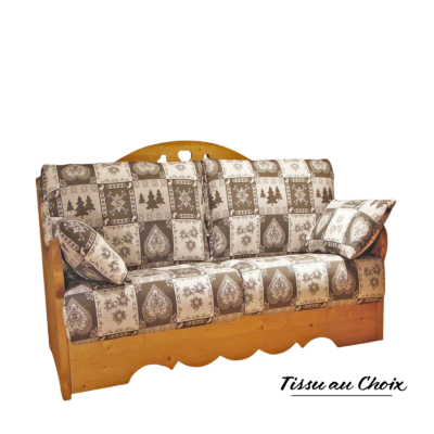 Canapé Convertible 140 Système Rapido matelas 14 cm – Tissu au Choix Canapés Convertibles Rapidos Montagne meublespin.fr - mobilier et de décoration de style montagne ou chalet- meubles en pin, mobilier en bois massif de qualité, canapés convertibles - https://meublespin.fr