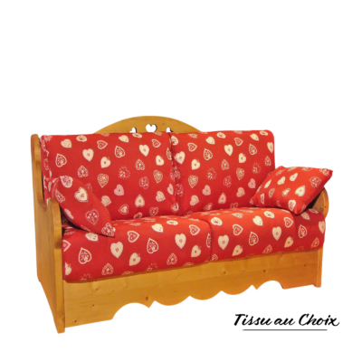 Canapé Convertible 140 Système Rapido matelas 14 cm – OPTION LIT FAIT- Tissu au Choix Canapés Convertibles Rapidos Montagne meublespin.fr - mobilier et de décoration de style montagne ou chalet- meubles en pin, mobilier en bois massif de qualité, canapés convertibles - https://meublespin.fr