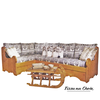 Canapé Convertible Gigogne d’angle Chamonix – Tissu au Choix Canapés Gigognes en Bois Massif meublespin.fr - mobilier et de décoration de style montagne ou chalet- meubles en pin, mobilier en bois massif de qualité, canapés convertibles - https://meublespin.fr