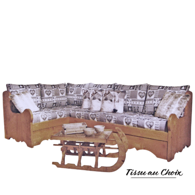 Canapé Convertible Gigogne d’angle Chamonix – Tissu au Choix Canapés Gigognes en Bois Massif meublespin.fr - mobilier et de décoration de style montagne ou chalet- meubles en pin, mobilier en bois massif de qualité, canapés convertibles - https://meublespin.fr