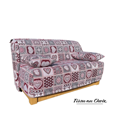 Canapé Convertible  BZ LOLA 140 cm (matelas 17 cm) – Tissus au Choix Canapés convertibles BZ meublespin.fr - mobilier et de décoration de style montagne ou chalet- meubles en pin, mobilier en bois massif de qualité, canapés convertibles - https://meublespin.fr