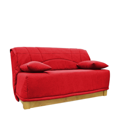 Canapé Convertible BZ LOLA 140 cm (matelas 17 cm) – Atlanta Rouge Canapés convertibles BZ meublespin.fr - mobilier et de décoration de style montagne ou chalet- meubles en pin, mobilier en bois massif de qualité, canapés convertibles - https://meublespin.fr