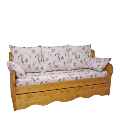 Canapé Gigogne en Pin Massif (Fabrication Française) –  Chaumont Gris Canapés Gigognes en Bois Massif meublespin.fr - mobilier et de décoration de style montagne ou chalet- meubles en pin, mobilier en bois massif de qualité, canapés convertibles - https://meublespin.fr