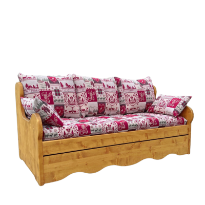 Canapé Gigogne en Pin Massif (Fabrication Française) –  Faucigny Canapés Gigognes en Bois Massif meublespin.fr - mobilier et de décoration de style montagne ou chalet- meubles en pin, mobilier en bois massif de qualité, canapés convertibles - https://meublespin.fr