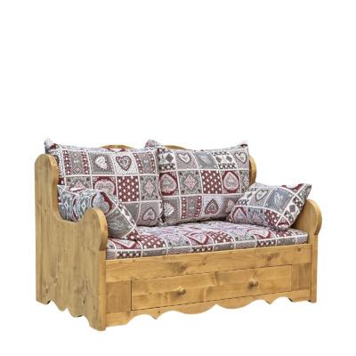 Canapé Fixe 2 Places en Pin Massif – Archamp envers Chamonix meublespin.fr - mobilier et de décoration de style montagne ou chalet- meubles en pin, mobilier en bois massif de qualité, canapés convertibles - https://meublespin.fr