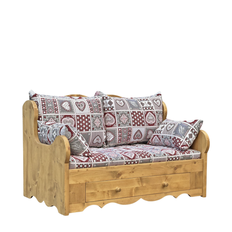 Canapé Fixe 2 Places en Pin Massif – Archamp envers Chamonix meublespin.fr - mobilier et de décoration de style montagne ou chalet- meubles en pin, mobilier en bois massif de qualité, canapés convertibles - https://meublespin.fr