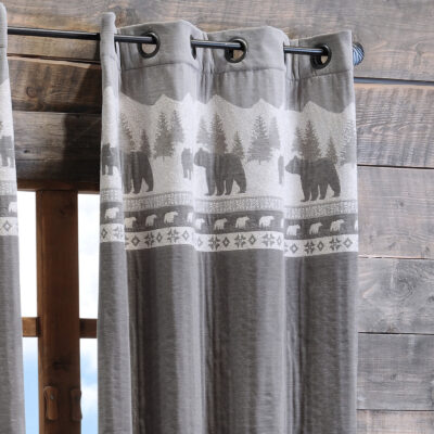 Rideau à œillets Canada gris Les Rideaux meublespin.fr - mobilier et de décoration de style montagne ou chalet- meubles en pin, mobilier en bois massif de qualité, canapés convertibles - https://meublespin.fr